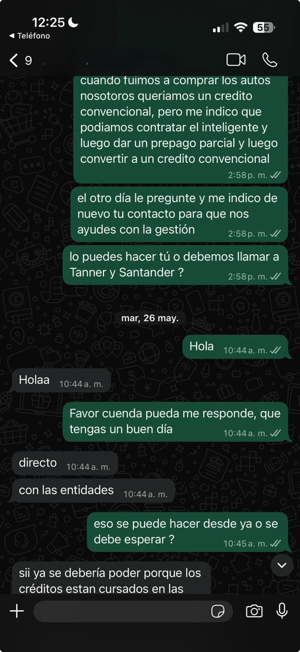 Evidencia de información de crédito 2