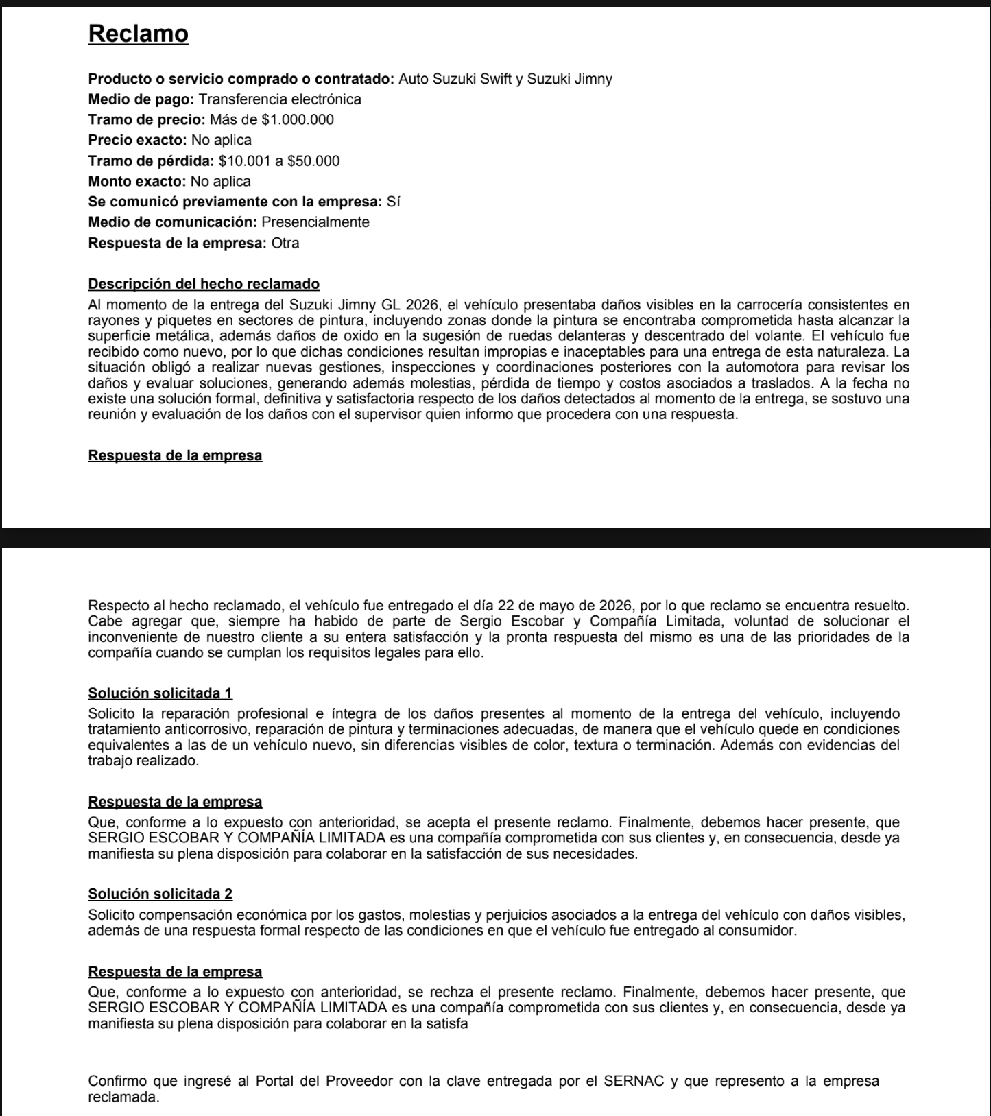 Evidencia SERNAC 2
