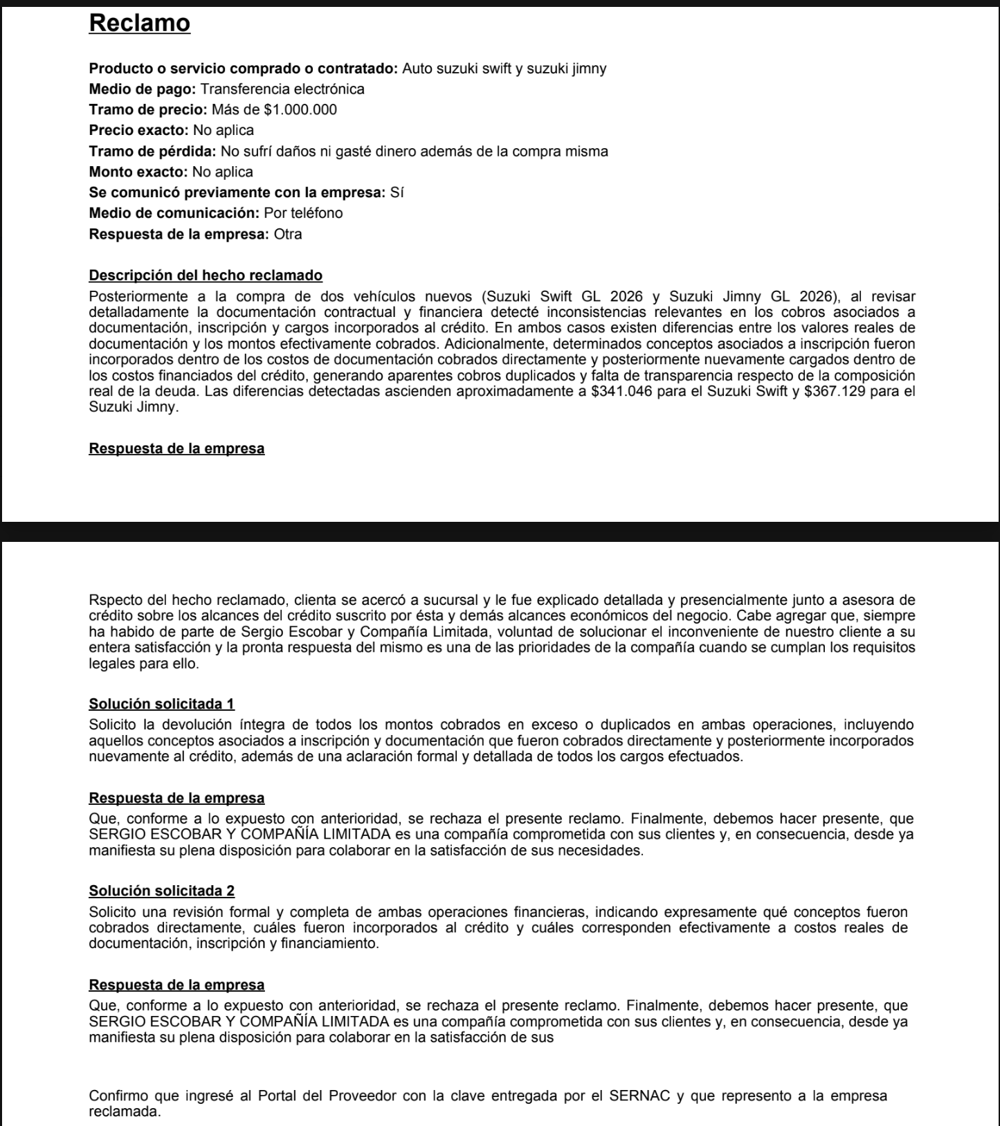 Evidencia SERNAC 4